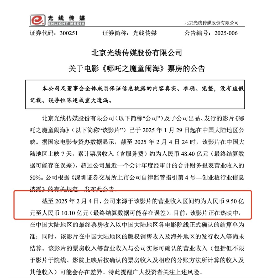 拟12.2亿元买公办楼！光线传媒：资金充足 买楼不影响日常经营